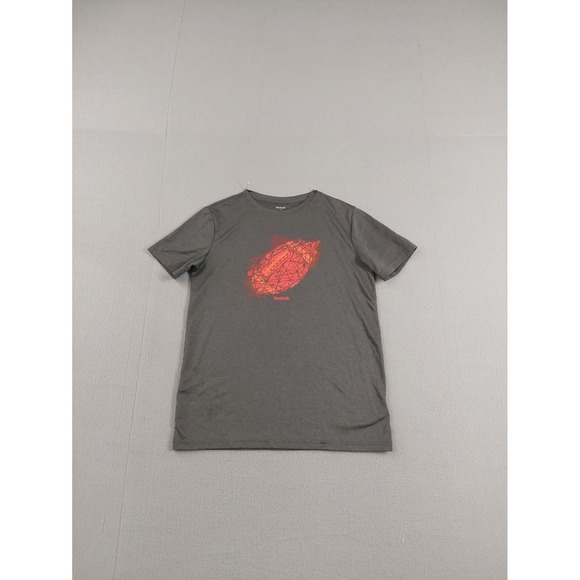 Reebok Other - Reebok Boy T Shirt L Gray Graphic Tee 100% Polyester Short Sleeve Round Neck